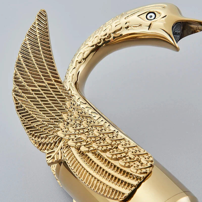 Azura | Swan Single Handle Golden Basin Faucet