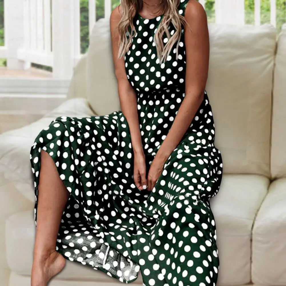 Capri Dotted Maxi Dress
