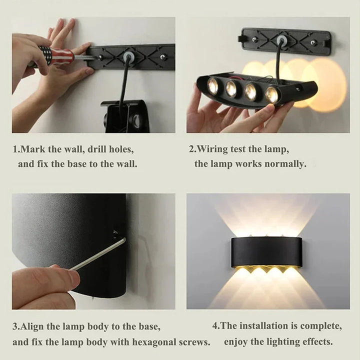 BowLift | Modern Lighting, Indoor or Outdoor: The versatile LED wall lamp
