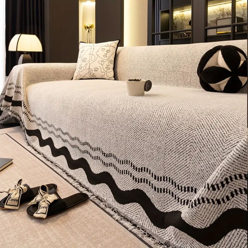 BowLift | Sora Line Tasseled Sofa Cover