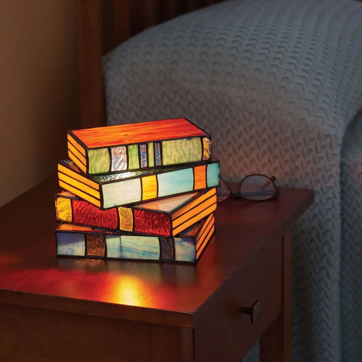 BowLift | Stained Glass Table Lamp Decorative Book Design