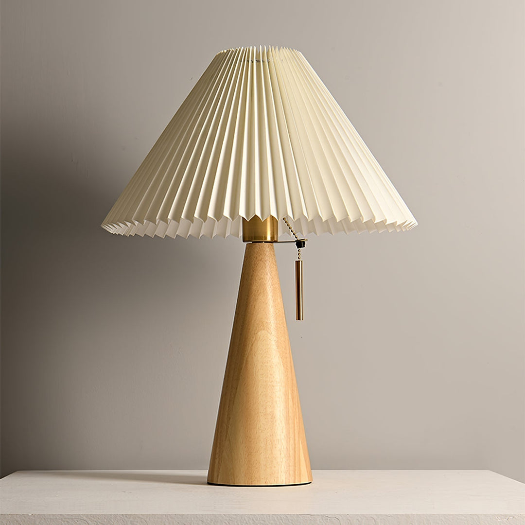 BowLift | AntiqueRadiance – Elegant Wood and Metal Table Lamp