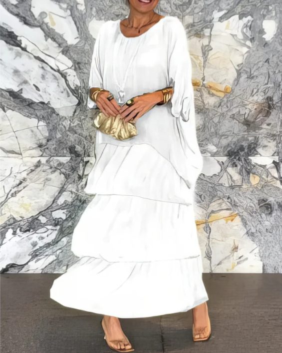 Caroline | Loose Round Neck Maxi Dress
