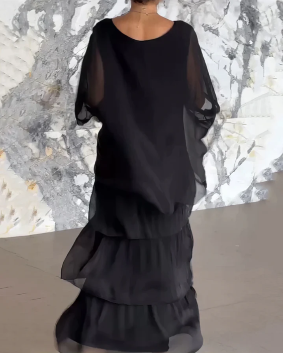 Caroline | Loose Round Neck Maxi Dress