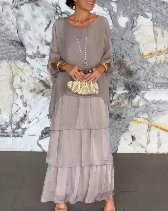 Caroline | Loose Round Neck Maxi Dress