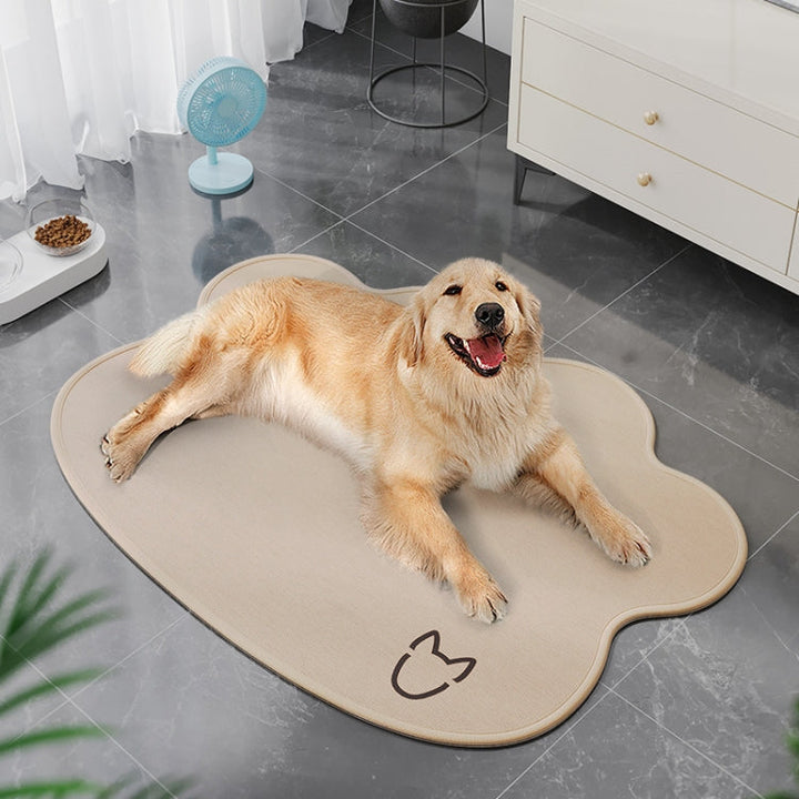 Summer Pet Cooler Pad Dogs Sleeping Pad Anti-Slip Scratch Resistant Cooling Mat, Size: 50x70cm(Beige) | Azura