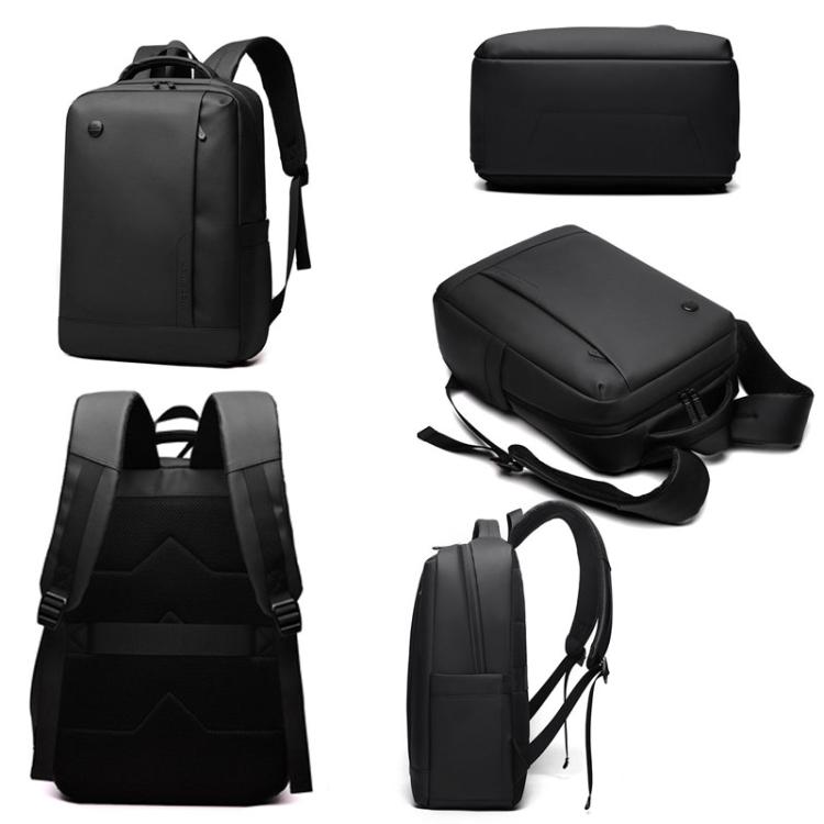 Azura | Men's 14-Inch Laptop Backpack Waterproof Large Capacity Business Commuter Backpack (Black)