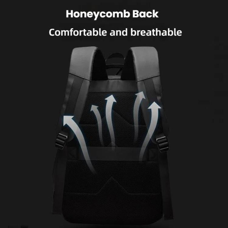 Azura | Men's 14-Inch Laptop Backpack Waterproof Large Capacity Business Commuter Backpack (Black)