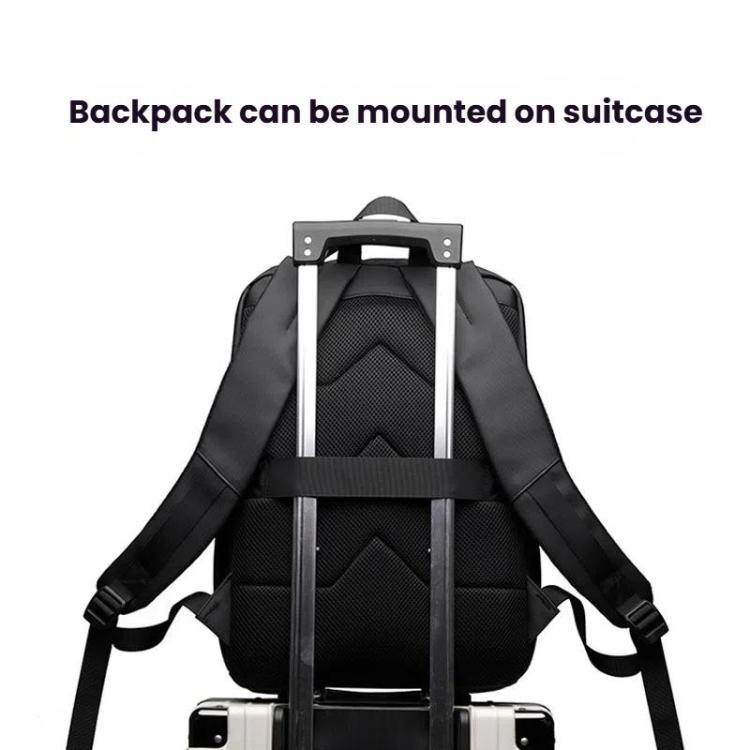 Azura | Men's 14-Inch Laptop Backpack Waterproof Large Capacity Business Commuter Backpack (Black)