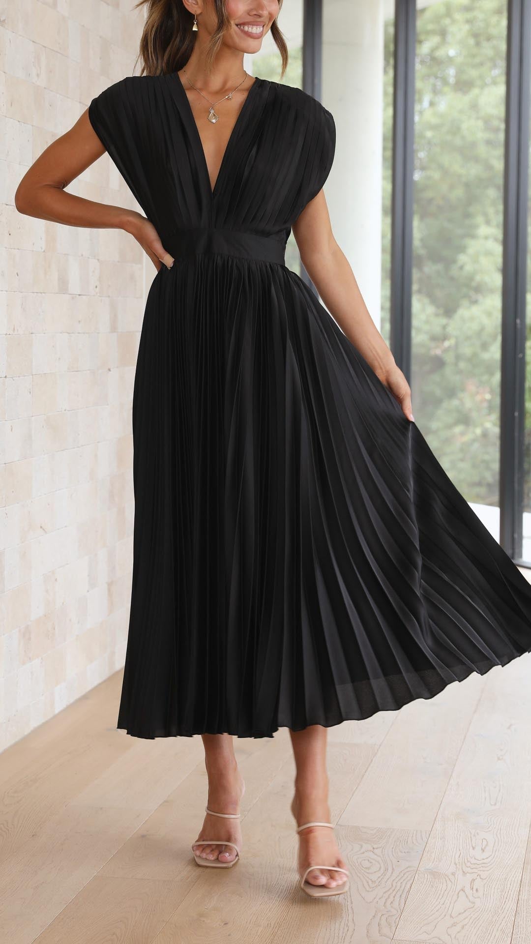 Alexis - Elegant Pleated Dress