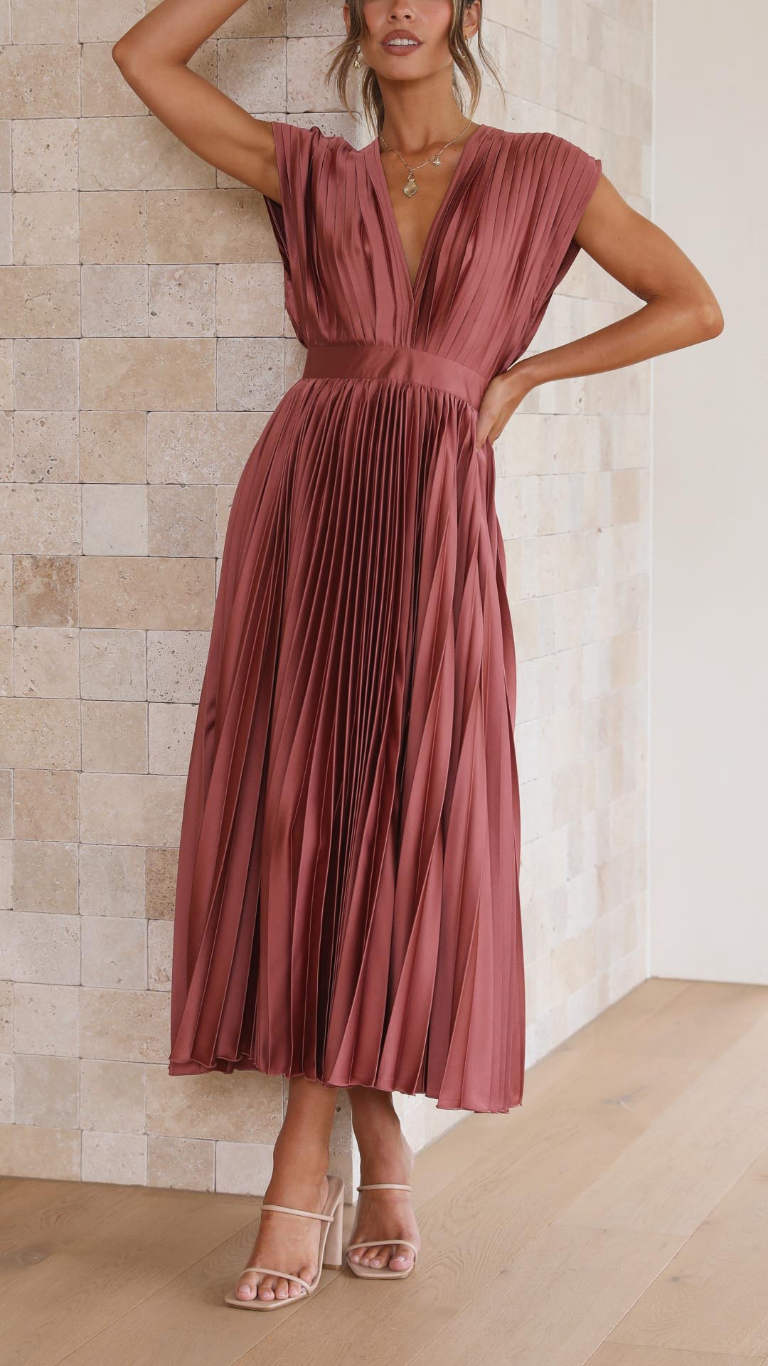 Alexis - Elegant Pleated Dress