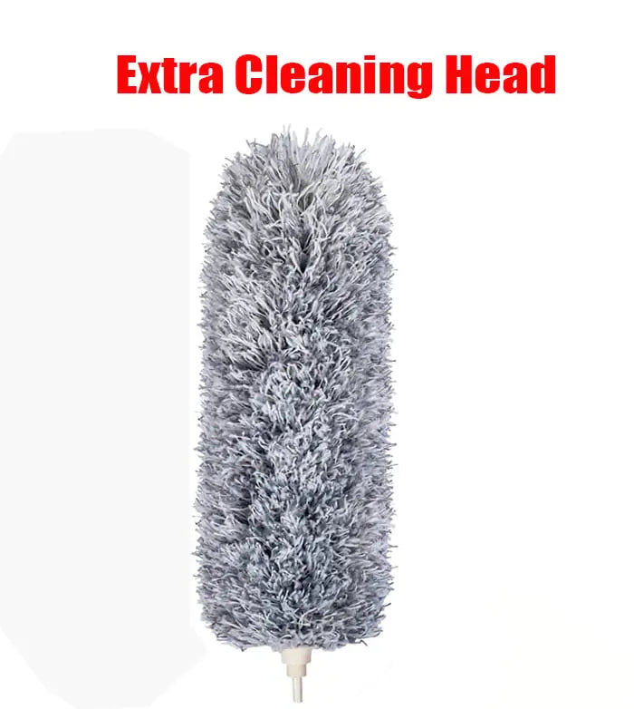 Azura | Telescopic dust duster with extra long microfiber head (Free 3 replacement cleaning heads)