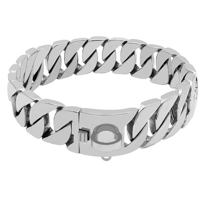 Azura | Strength Neck Metal Dog Collar – Sturdy Stainless Steel Collar for Large Dogs