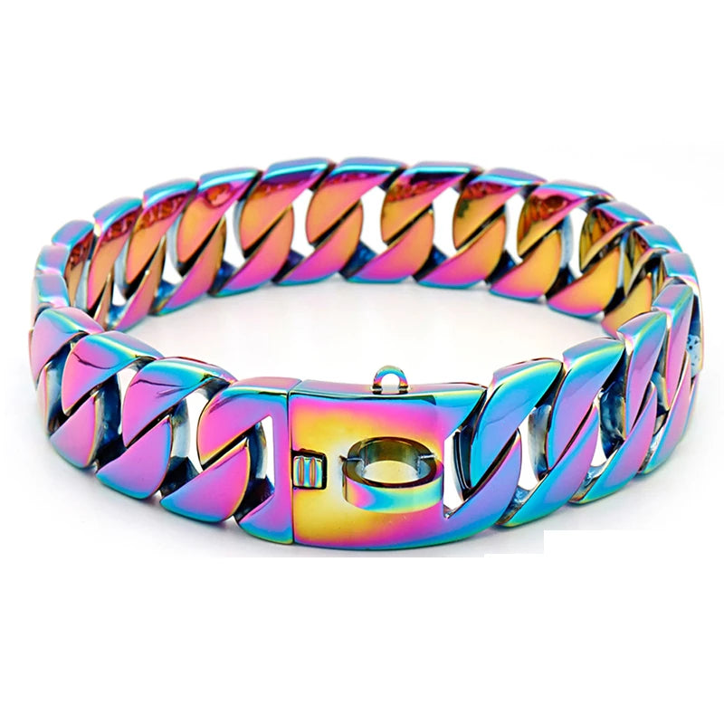 Azura | KrachtNeck Metal Dog Collar – Sturdy Stainless Steel Collar for Large Dogs