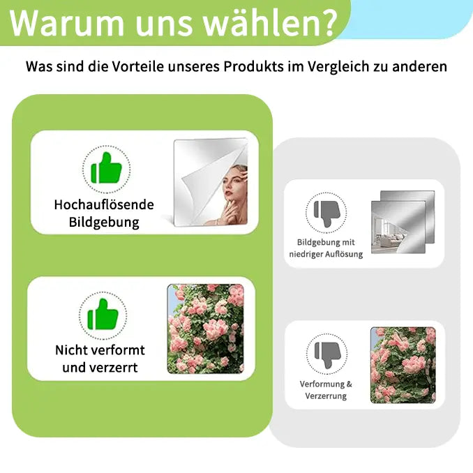 Azura | Ultra-flexible Mirror - safe and shatterproof