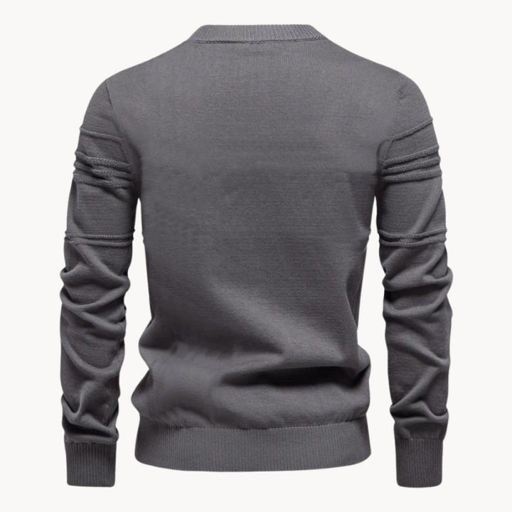 Ionel - Crosshatch Crew Neck Sweater