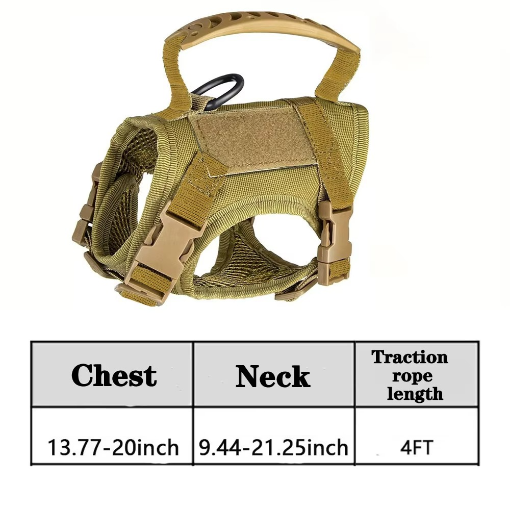 Azura | Adjustable Tactical Pet Harness with Control Handle for Cats and Large Dogs