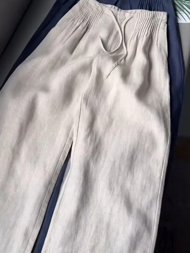 ARLETTE – PLEATED LINEN COMFORT FIT PANTS