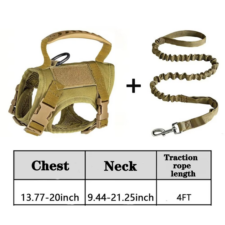 Azura | Adjustable Tactical Pet Harness with Control Handle for Cats and Large Dogs
