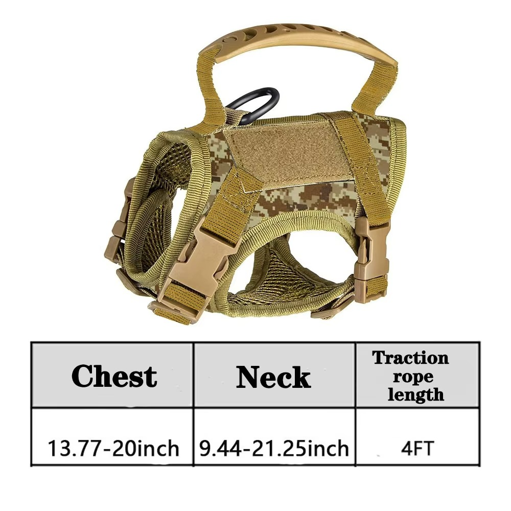 Azura | Adjustable Tactical Pet Harness with Control Handle for Cats and Large Dogs