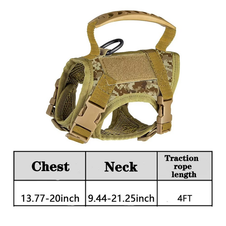 Azura | Adjustable Tactical Pet Harness with Control Handle for Cats and Large Dogs