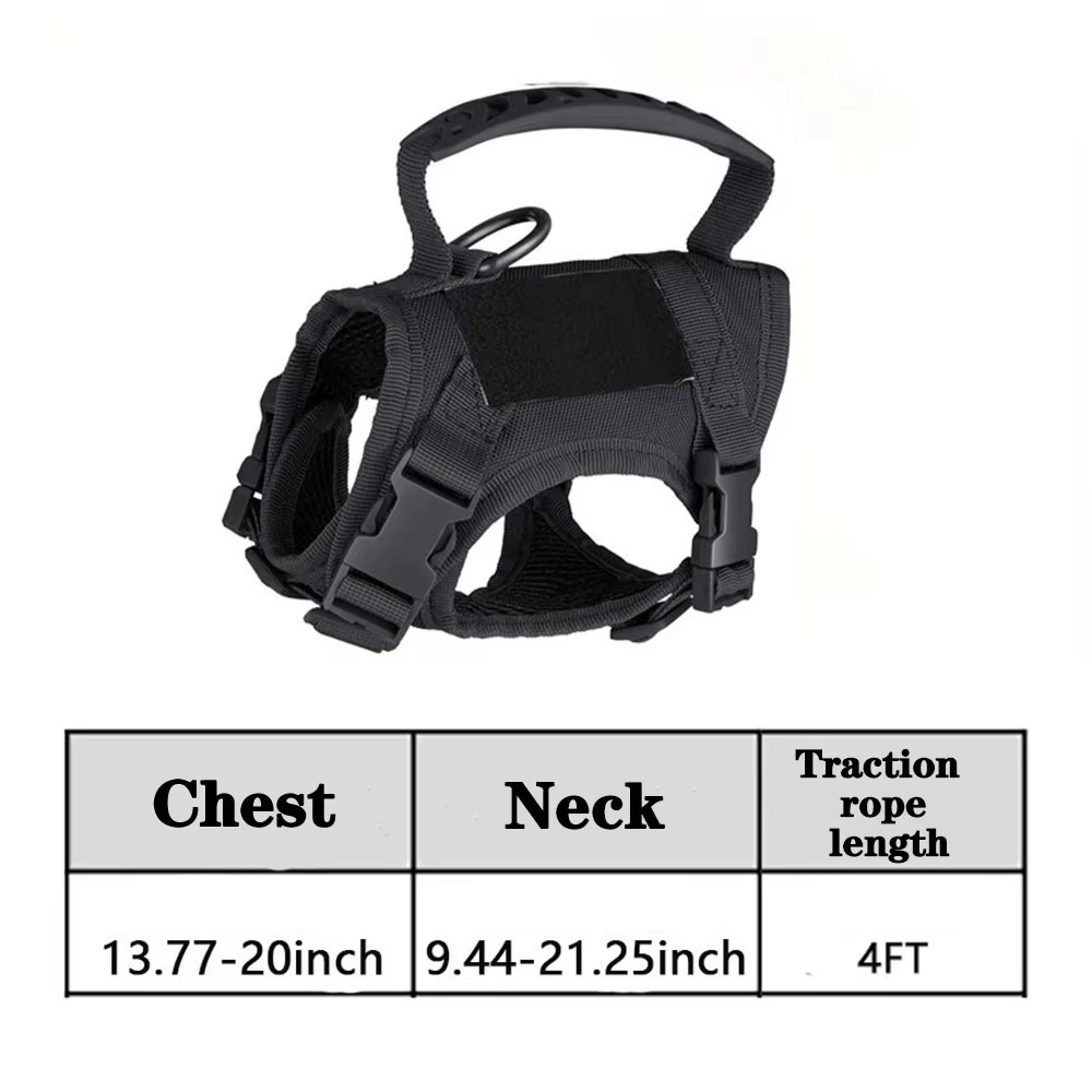 Azura | Adjustable Tactical Pet Harness with Control Handle for Cats and Large Dogs