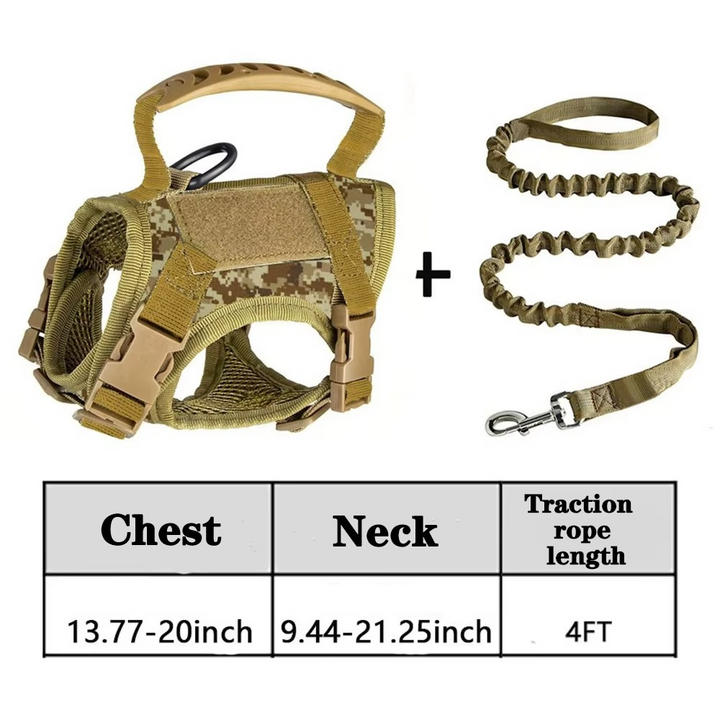 Azura | Adjustable Tactical Pet Harness with Control Handle for Cats and Large Dogs