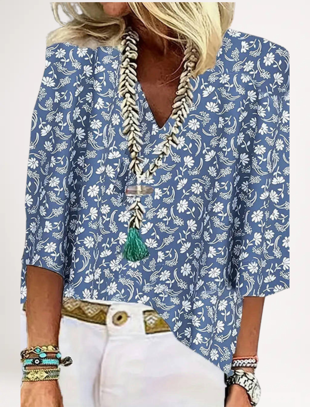 Amira - Floral Blouse For Everyday Elegance
