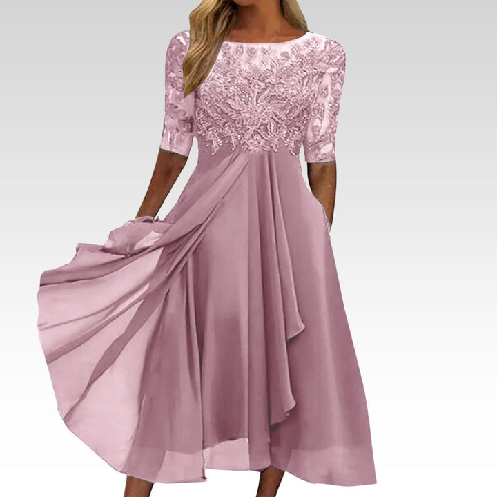Taryn® | Lace Elegance Midi Dress