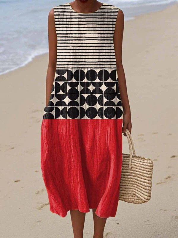 Jane | Colorblock Midi Dress