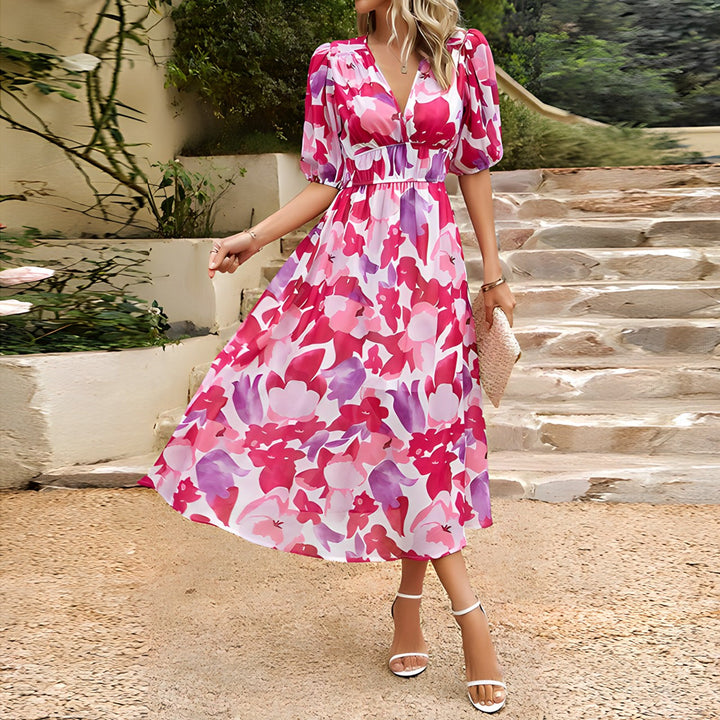 Isolde | V-Neck Midi Dress