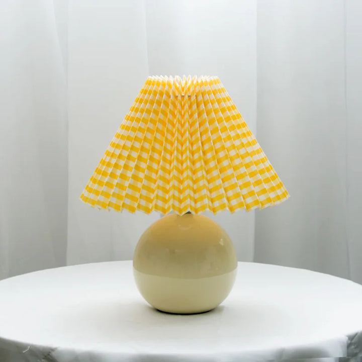 BowLift | Luminous Heritage: Vintage Table Lamp with Pleated Shade – Elegant Antique Retro Nightstand Lighting Solutions