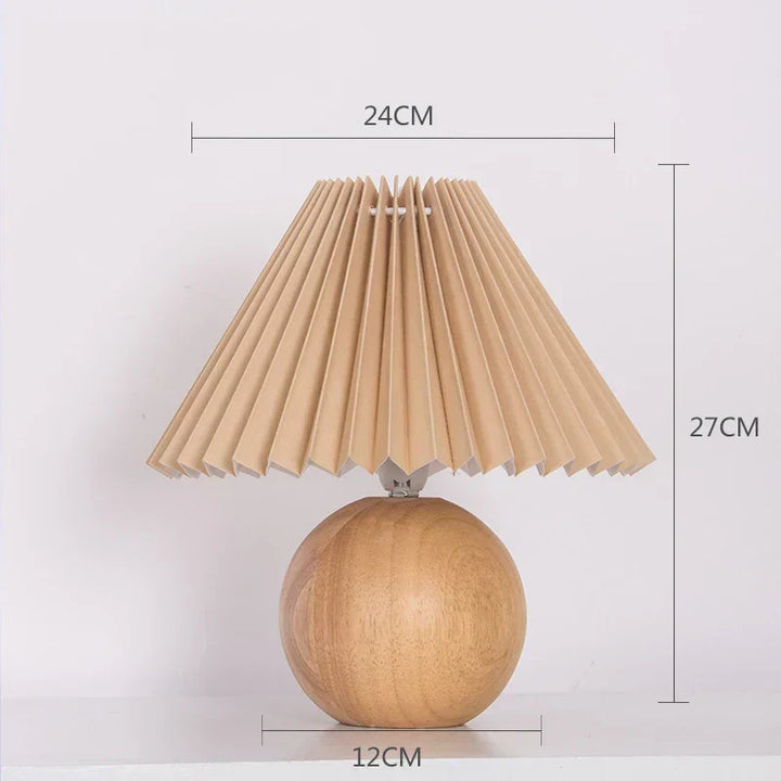 BowLift | Luminous Heritage: Vintage Table Lamp with Pleated Shade – Elegant Antique Retro Nightstand Lighting Solutions