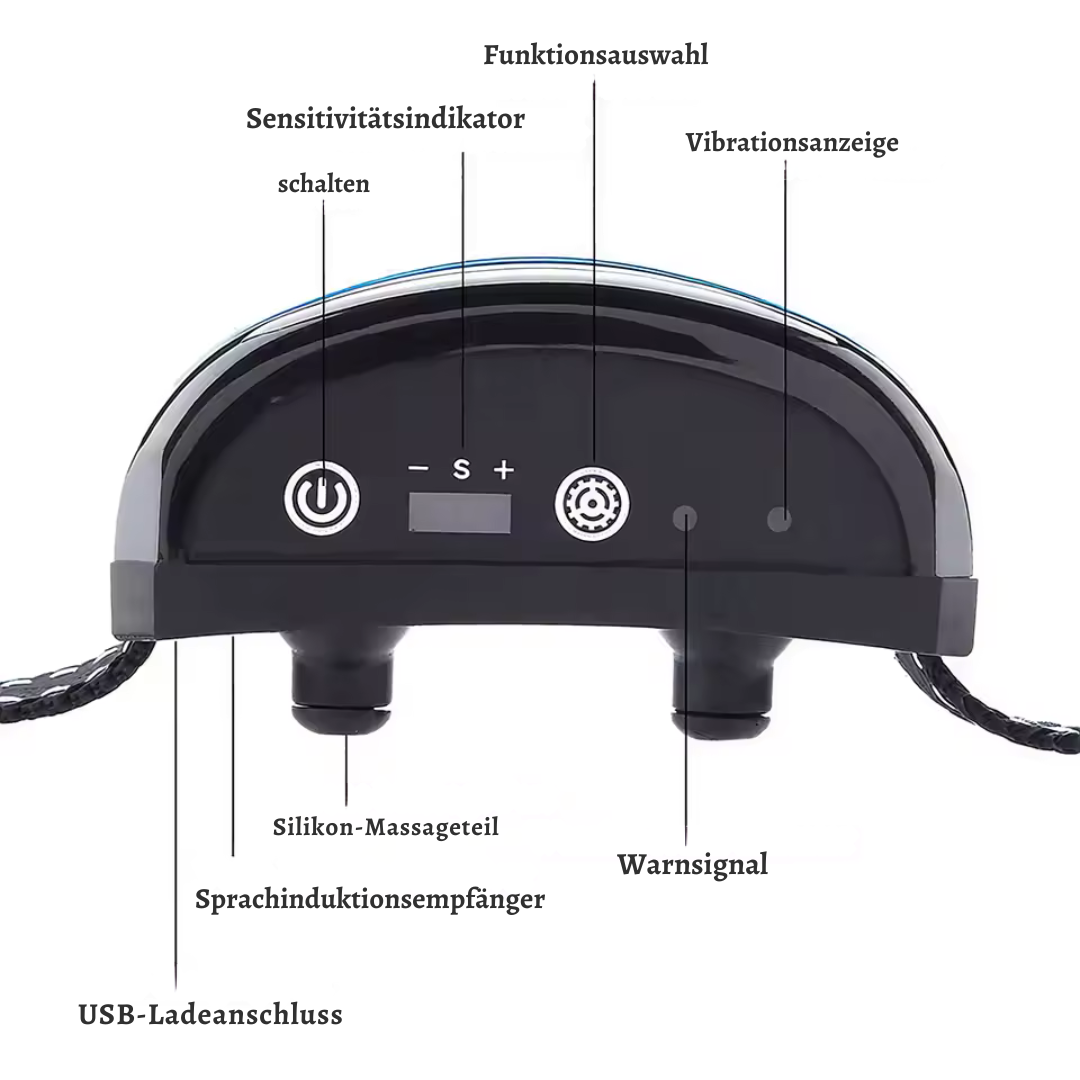 Anti Bell Collar for Dogs waterproof with sound and 7 vibration levels Azura