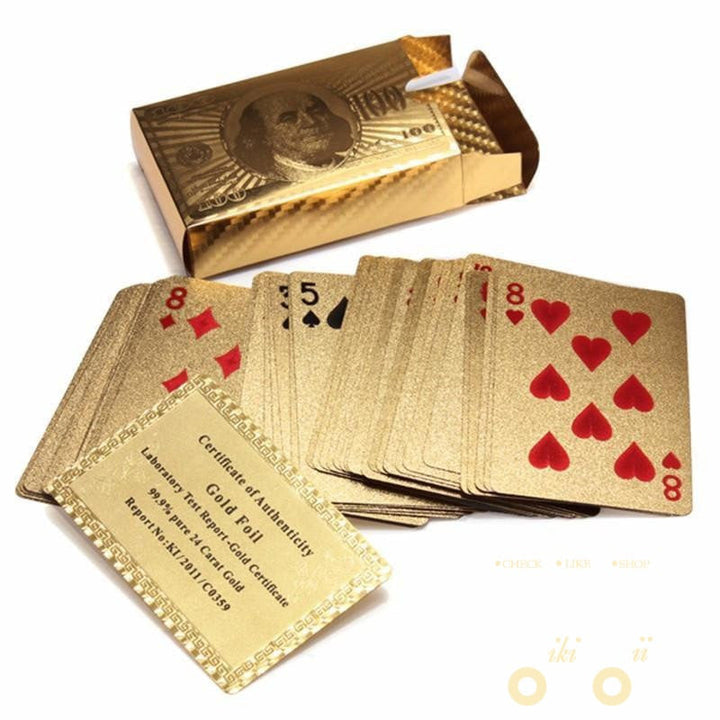 Azura | 24K Gold Plated Playing Card with Wood - Style Box