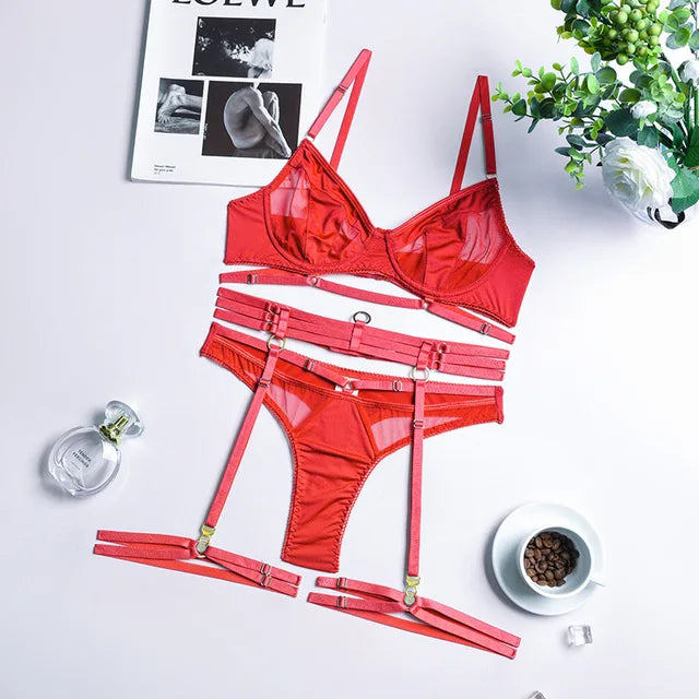 Adriana - 3-Piece French Lingerie Set
