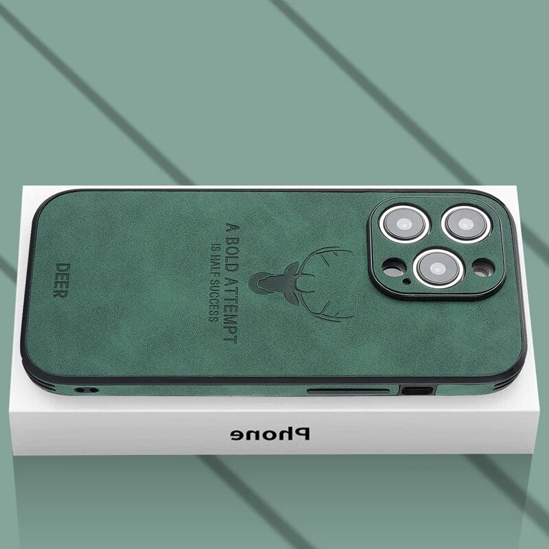 Azura | Deer - Luxury Leather iPhone Case with Stylish Design and Shockproof Protection
