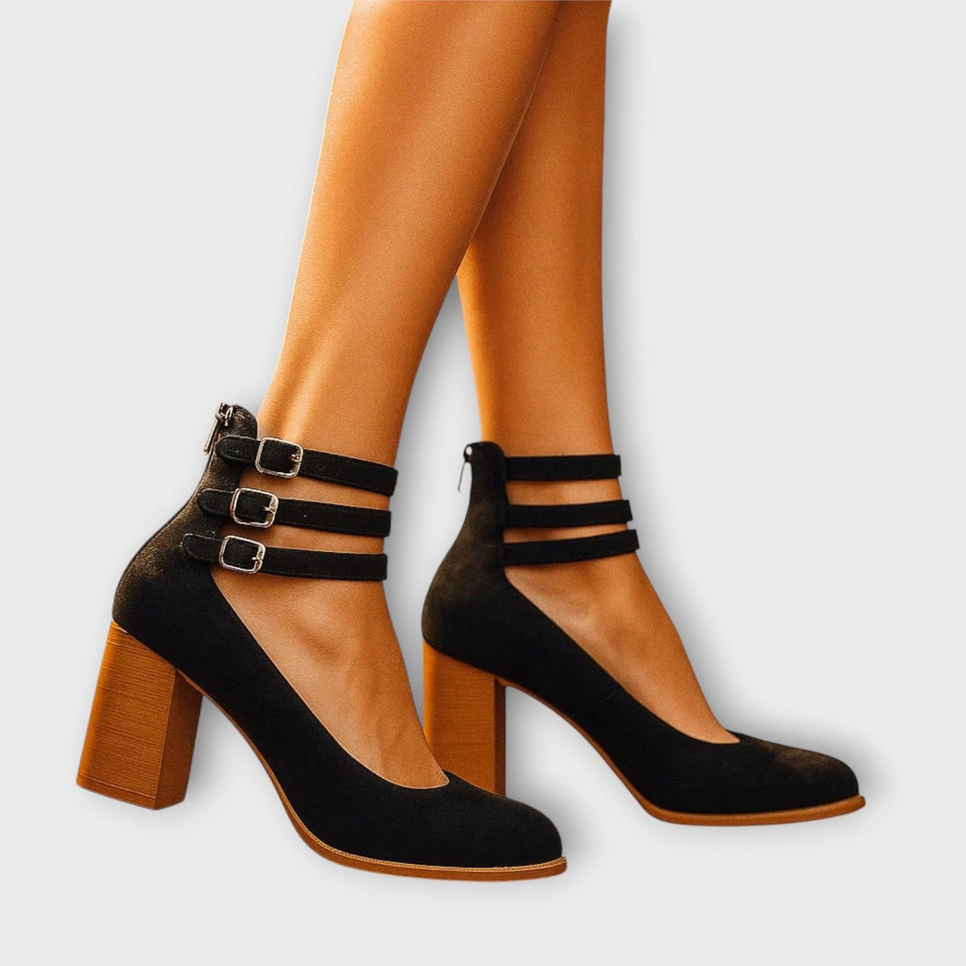 Vintage Block-Heel Mary Jane Pumps