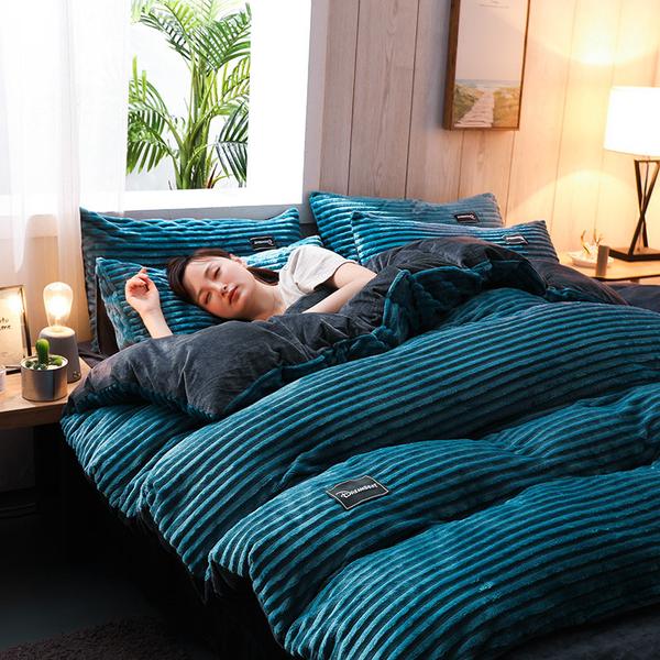 BowLift | Thickened Corduroy Velvet Bedding Set