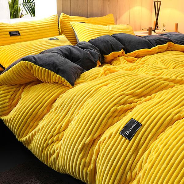 BowLift | Thickened Corduroy Velvet Bedding Set