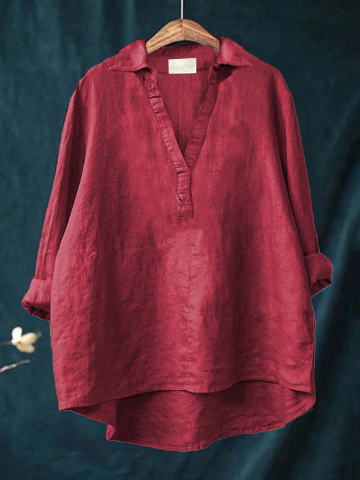 Andrea | Elegant Summer Linen Blouse