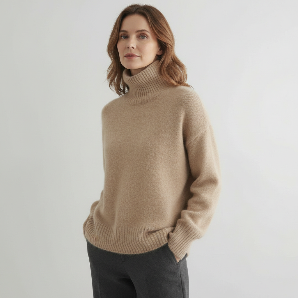 Marchao - Warm Turtleneck Sweater With High Collar