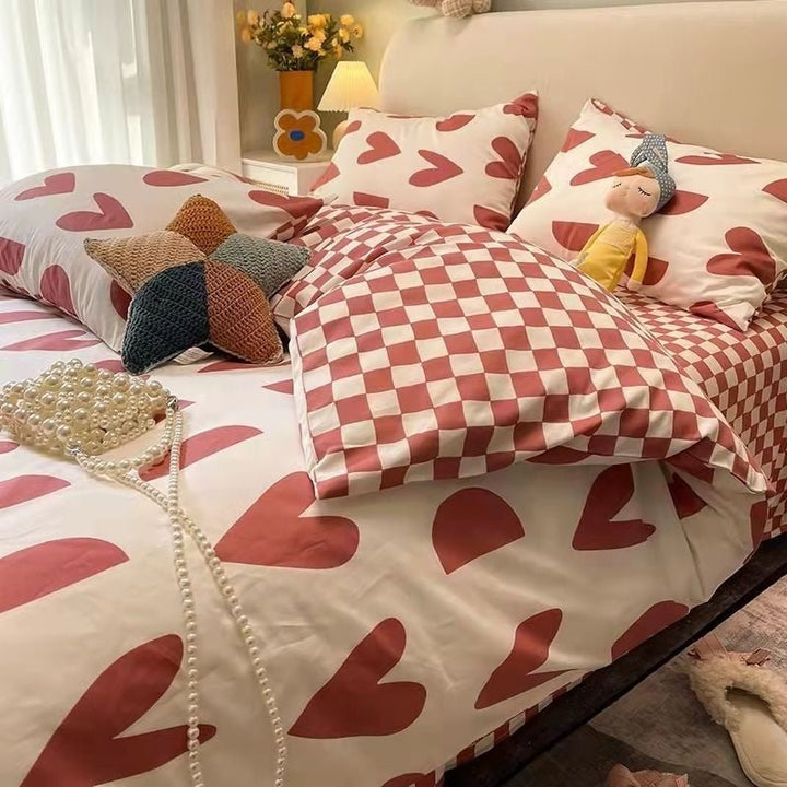 BowLift | Abstract Chessboard Single Bed Linen Set