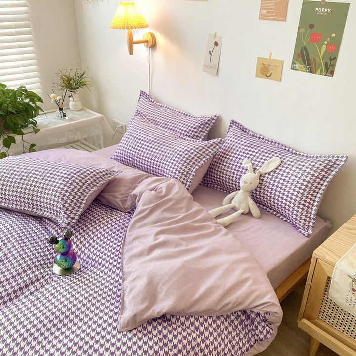 BowLift | Abstract Chessboard Single Bed Linen Set