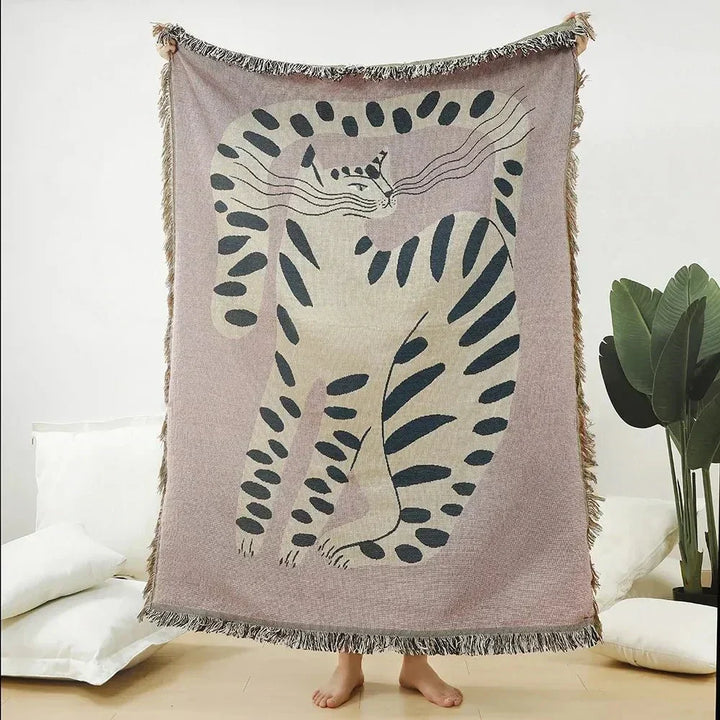 Azura | Abstract Woven Wall Tapestry Throw Blanket