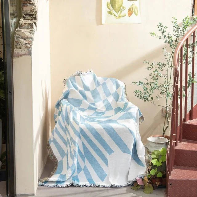 Azura | Abstract Woven Wall Tapestry Throw Blanket