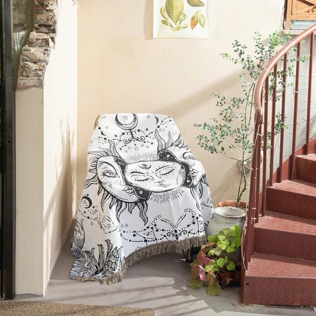 Azura | Abstract Woven Wall Tapestry Throw Blanket