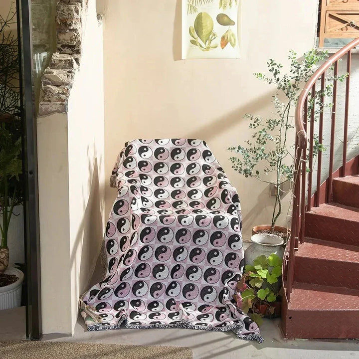 Azura | Abstract Woven Wall Tapestry Throw Blanket