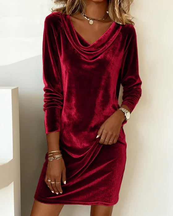 Frosina - Loose Fitting Velvet Dress