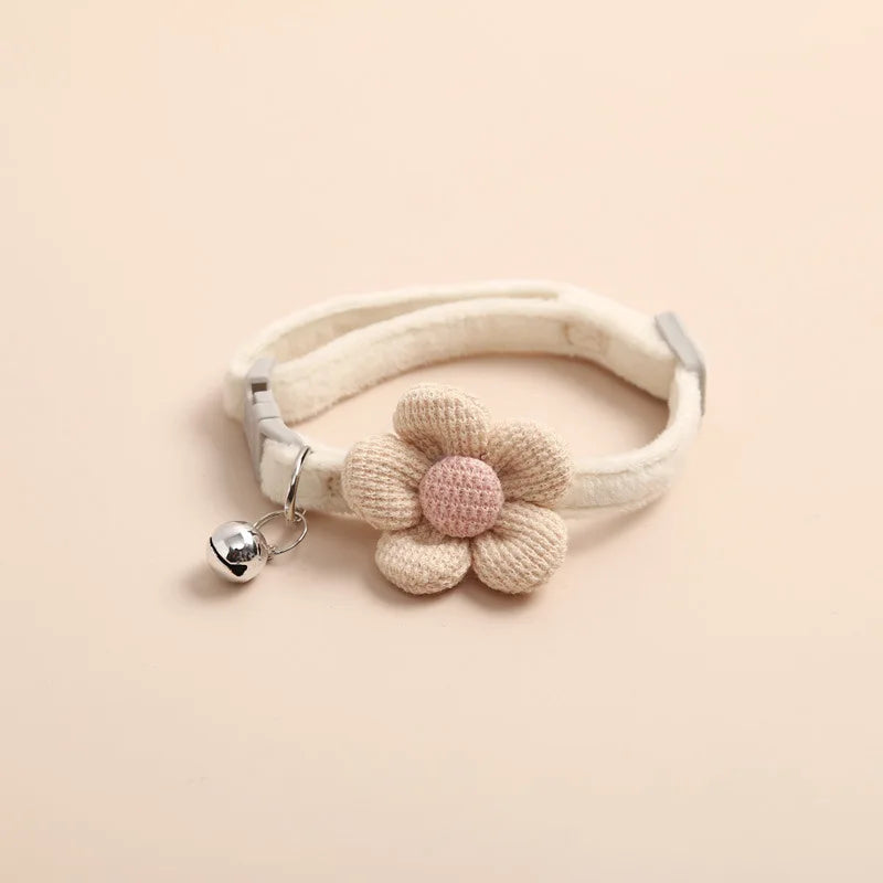 Adjustable Cat Collar with Flower - FlowerCharm Azura